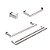 Kit Acessórios Para Banheiro com 4 Peças em Aço Inox Polido Linha Larissa com toalheiro duplo Stainless - Imagem 1