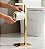 Porta Papel Higiênico 1 Rolo 50cm Banheiro Aço Inox Dourado Linha Larissa Stainless - Imagem 2