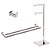 Kit Acessorios para Banheiro com 3 Peças em aço inox Polido Linha Larissa com Toalheiro Duplo Stainless - Imagem 1