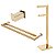 Kit de Acessórios Para Banheiro com 3 Peças em Aço Inox Dourado Linha Larissa com toalheiro Duplo Stainless - Imagem 1