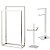 Kit Acessorios para Banheiro com 3 Peças em Aço Inox Polido Linha Larissa com Toalheiro de Piso Stainless - Imagem 1