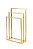 Toalheiro Porta Toalha de Piso Triplo Linha Larissa em aço inox 304 Dourado Brilhante Stainless - Imagem 1