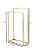 Kit Acessorios para Banheiro com 3 Peças em Aço Inox Dourado Brilhante Linha Larissa com Toalheiro de Piso Stainless - Imagem 7