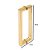 Puxador Duplo para Box Banheiro 30cm em Aço Inox Dourado Brilhante Stainless - Imagem 2