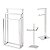 Kit Acessórios de banheiro com 3 peças em aço inox Polido Linha Larissa com toalheiro de piso triplo Stainless - Imagem 1