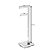 Kit Acessórios de banheiro com 3 peças em aço inox Polido Linha Larissa com toalheiro de piso triplo Stainless - Imagem 5