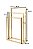Kit de Acessorios para Banheiro com 3 Peças em Aço Inox Dourado Brilhante Linha Larissa com Toalheiro de Piso Triplo - Imagem 4