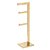 Papeleira Vertical Piso 2 Rolos 50cm Aço Inox Dourado Brilhante Linha Larissa - Imagem 1