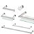 Kit Acessórios Para Banheiro com 6 Peças em Aço Inox Polido Brilhante Linha Tessália Stainless - Imagem 1