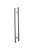 Puxador Duplo para Vidro ou Madeira 60cm em Aço Inox Polido Brilhante  Stainless - Imagem 1