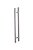 Puxador 60cm em Aço Inox Polido Brilhante Madeira/Vidro Stainless - Imagem 1