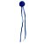 Azul Arara - Topo de Bolo Pompom Fitilhos - Imagem 1