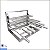 Suporte L Completo com Grelhas Aramada 50x40cm Inox 304 - Imagem 1