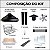 Kit Churrasqueira Gourmet Completa Mod. Três Águas Preta com Suporte L - Imagem 3