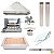 Kit Churrasqueira Gourmet Completa - 3 Águas Inox 430 - Grill Elevatório - Imagem 1