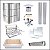 Kit Churrasqueira Gourmet Completa - Gomada Inox 430 - Suporte L - Imagem 1