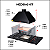 Kit Churrasqueira Gourmet 70cm Mod. Três Águas Preta com Suporte L - Imagem 8