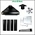 kit Coifa de parede 80cm Modelo três aguas com Exaustor - Imagem 1