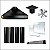 Kit Coifa de parede 80cm Modelo três aguas com Exaustor - Imagem 1