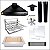 Kit Churrasqueira Gourmet Completa Preta 80cm com Suporte L - Imagem 1