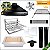 COPA - Kit Churrasqueira Gourmet Completa Preta 80cm com Suporte L + BRINDE - Imagem 1