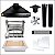 Kit Churrasqueira Gourmet Completa Mod. 3 Águas Preta 80cm + Suporte Elevatório - Imagem 1
