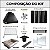 Kit Churrasqueira Gourmet 70cm Completa Mod. 3 Águas Preta + Grelha para assar - Imagem 4
