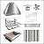 Kit Churrasqueira Gourmet 70cm Completa Mod. 3 Águas Inox com Suporte L - Imagem 1