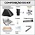 Kit Churrasqueira Gourmet Completa para Apartamento - Suporte L Aramada - 2 Águas Preta - Imagem 5