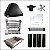 Kit Churrasqueira Gourmet 70cm Completa Mod. Três Águas Preta com Suporte Elevatório - Imagem 1