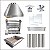 Kit Churrasqueira Gourmet 70cm Completa Mod. 3 Águas Inox + Suporte Elevatório - Imagem 1