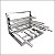 Suporte L Completo com Grelhas Aramada 50x40cm Inox 430 - Imagem 1