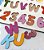 Brinquedo Educativo Tabuleiro Encaixe Alfabeto + Numerais Mdf Branco - Mega Impress - Imagem 4