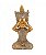 Enfeite Resina Buda Dourado 12cm Tres-83 - Imagem 1