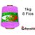 Barbante 1 kg Fio 8 Soberano Rosa crochê trico - Imagem 1
