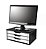 Suporte Para Monitor 3 Gavetas Super Funcional Preto E Branc - Imagem 1