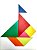 KIT. C/10 TANGRAM COLORIDO EM MADEIRA 20X18CM JOGO EDUCATIVO - Imagem 6