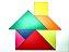 KIT. C/10 TANGRAM COLORIDO EM MADEIRA 20X18CM JOGO EDUCATIVO - Imagem 7