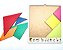 KIT. C/10 TANGRAM COLORIDO EM MADEIRA 20X18CM JOGO EDUCATIVO - Imagem 3