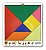 Brinquedo Educativo Tabuleiro Tangram Madeira Branca Figuras Geométricas Estudo de Geometria Matemática Mega Impress - Imagem 1