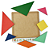 Brinquedo Educativo Tabuleiro Tangram Madeira Branca Figuras Geométricas Estudo de Geometria Matemática Mega Impress - Imagem 3