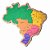 mapa do brasil educativo pedagogico em madeira encaixe regiões e estados - Imagem 1