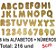 6 Alfabetos e Números Mdf Madeira 5cm 216 Letras e Número - Mega Impress - Imagem 1