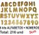 6 Alfabetos e Números Mdf Madeira 5cm 216 Letras e Número - Mega Impress - Imagem 1