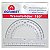 Transferidor 180* Graus Acrilico 551 Acrimet - Imagem 1