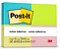 Bloco Adesivo Post-It 38x50 Neon Cores 2 100f 653 C/4 3m - Imagem 1