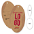 Tag Oval com furo - Papel Kraft - Impressão frente e verso - Imagem 1