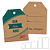 Tag Retangular Chanfrado com furo - Papel Kraft - Impressão frente e verso - Imagem 1