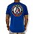CAMISETA CARLSON GRACIE MATA LEÃO - CINZA MESCLA - AZUL ROYAL - Imagem 1