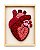 Painel Pulse Heart Fiber Art em Moldura Caixa com Vidro | 32cm x 42cm - Imagem 1